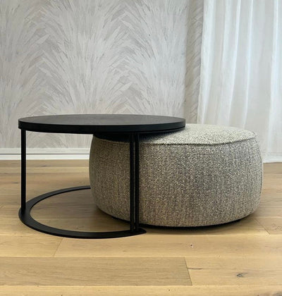 PELUCHE OTTOMAN 800MM ROUND - Zanders & Co Wholesale